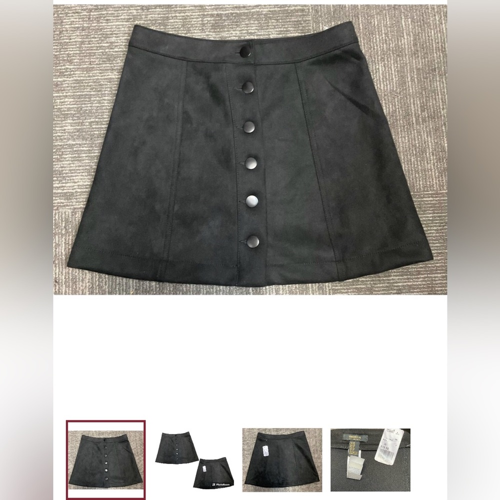 BNWT suede forever 21 black skirt